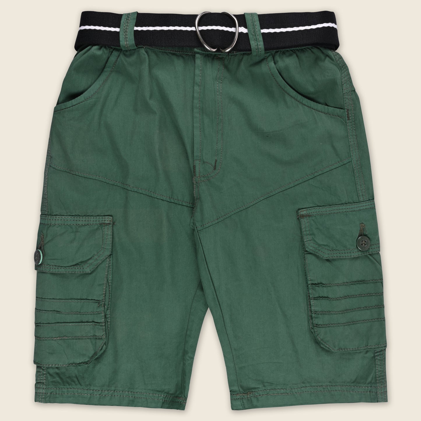 Boys Cargo Shorts With Waist Belt
