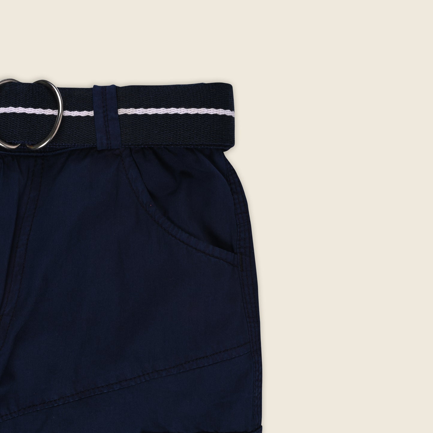 Boys Cargo Shorts With Waist Belt