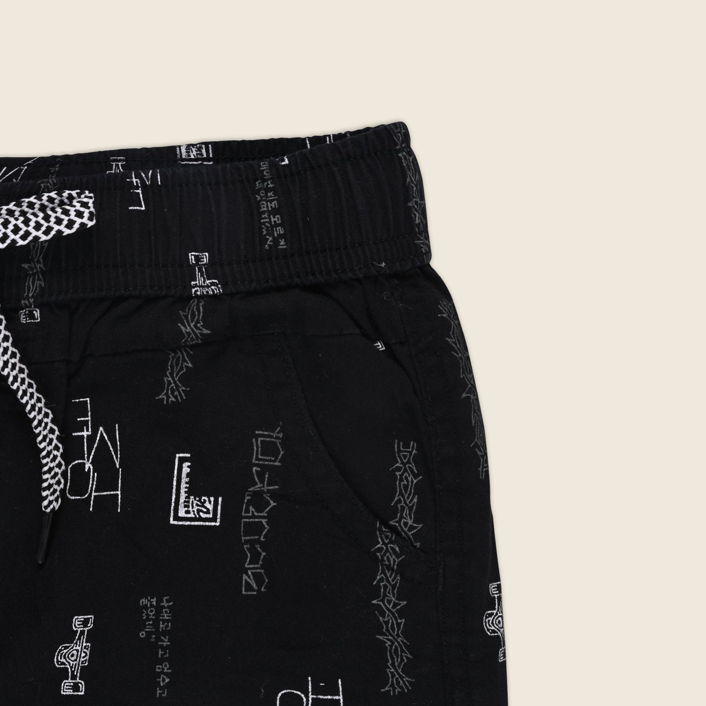 Boys Printed Cotton Cargo Shorts