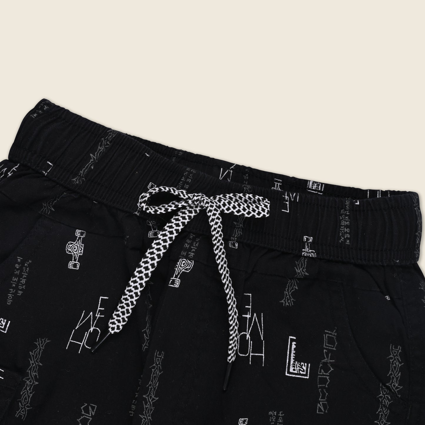 Boys Printed Cotton Cargo Shorts