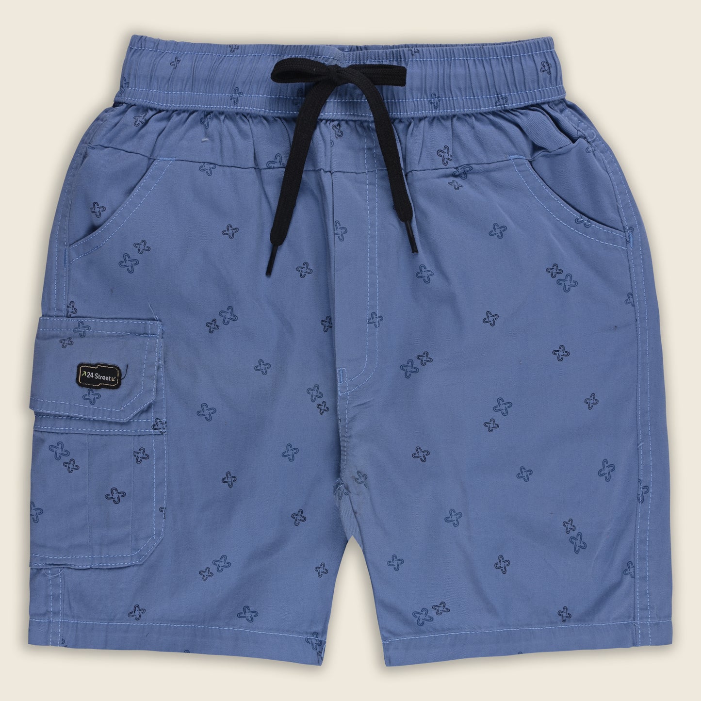 Boys Printed Cotton Cargo Shorts