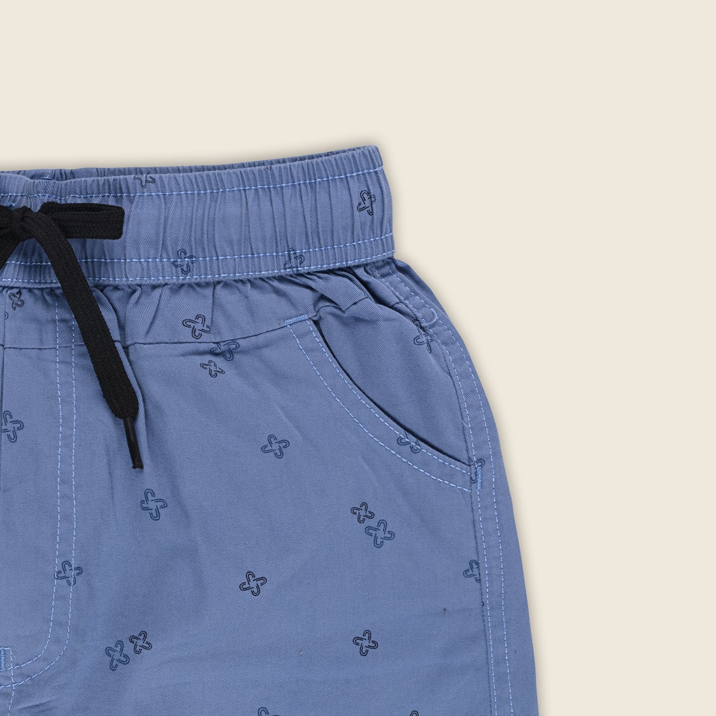 Boys Printed Cotton Cargo Shorts