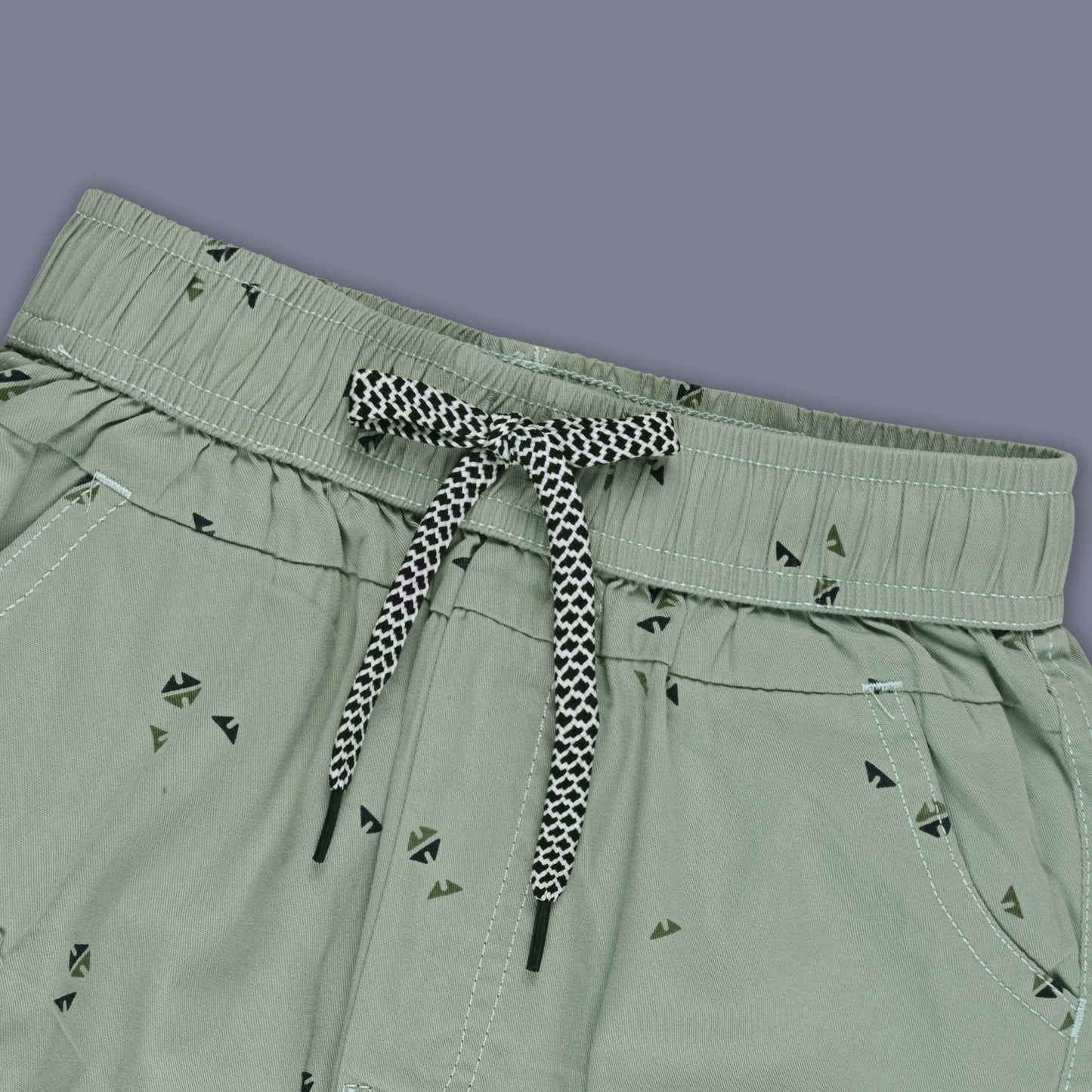 Boys Printed Cotton Cargo Shorts