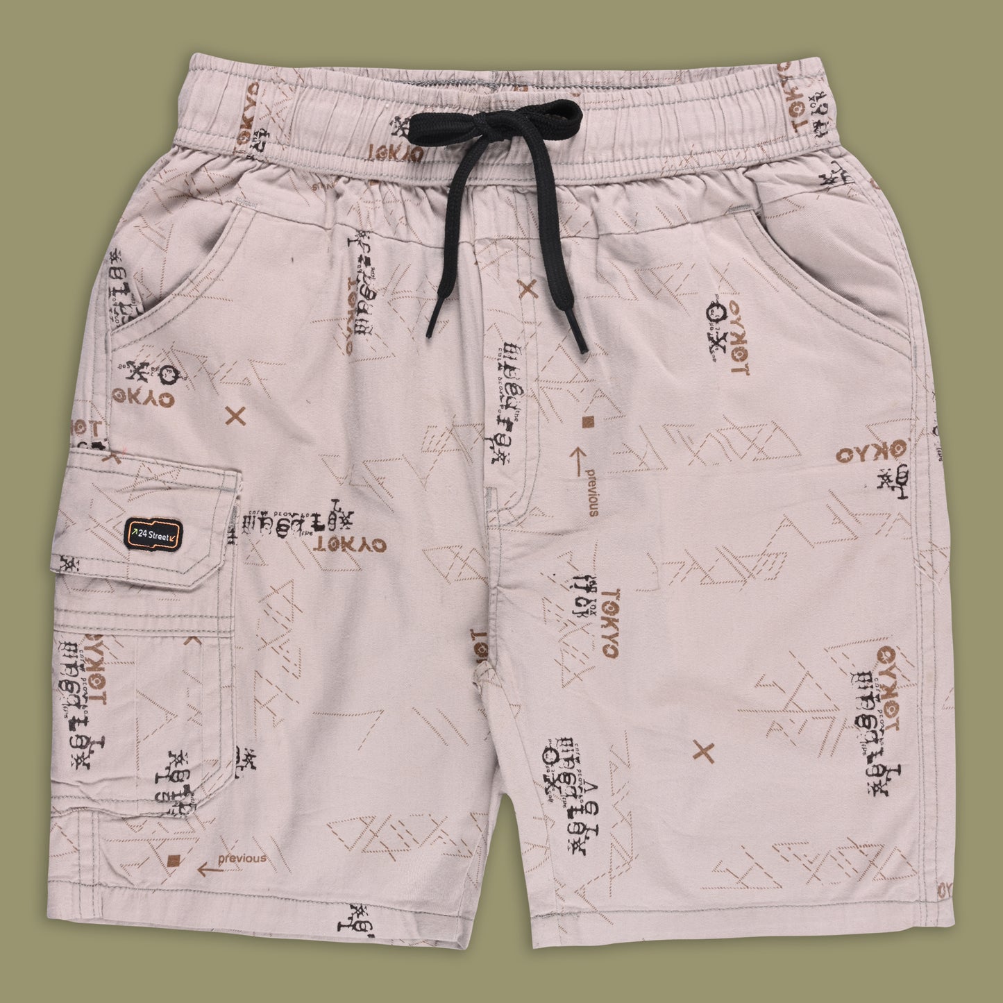 Boys Cotton Cargo Summer Printed Shorts