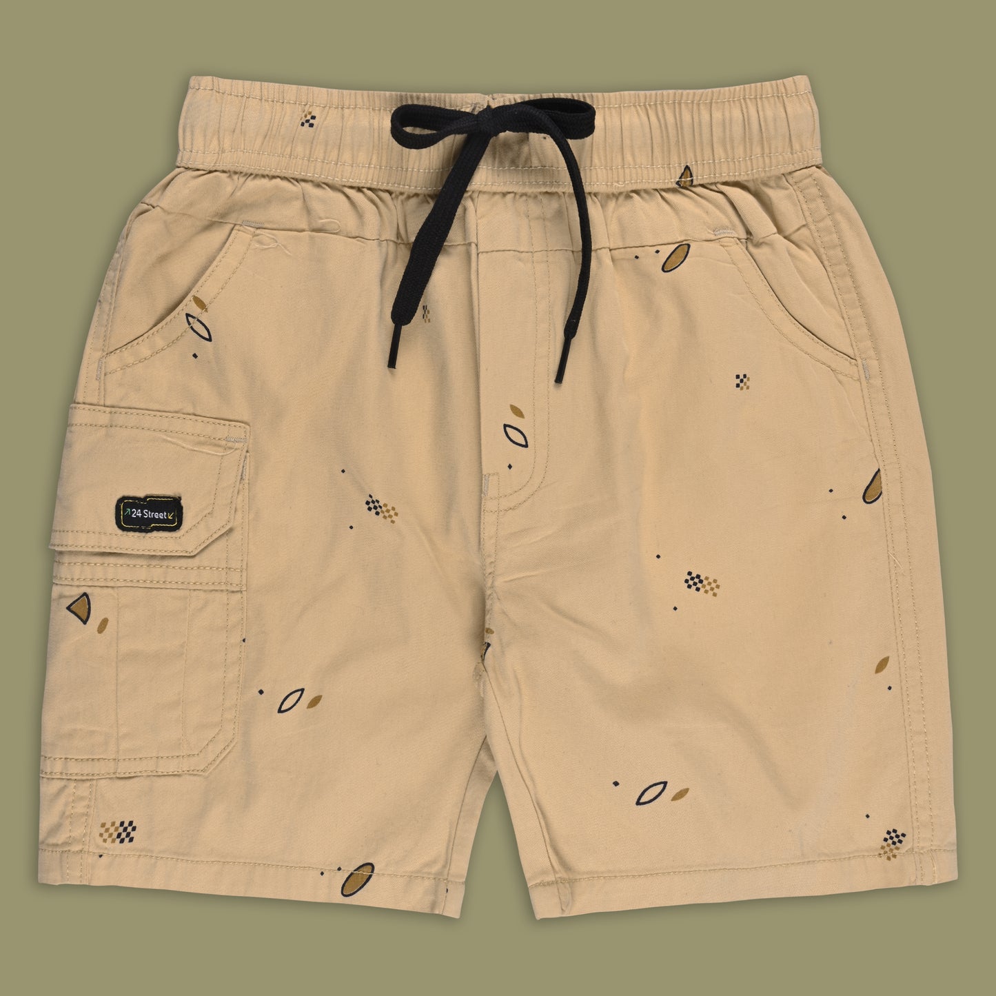 Boys Printed Cotton Cargo Shorts