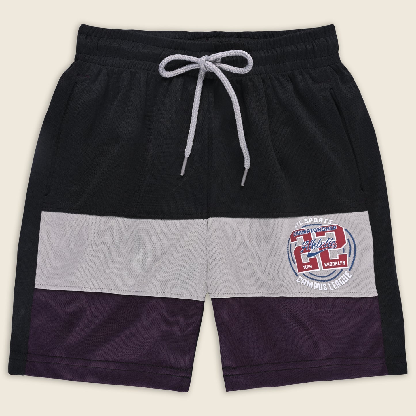 Boys Sporty Striped Printed Shorts