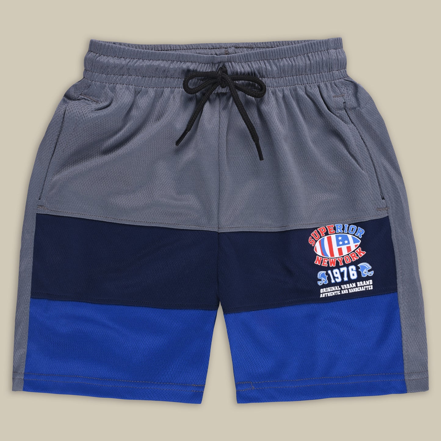 Boys Sporty Striped Printed Shorts