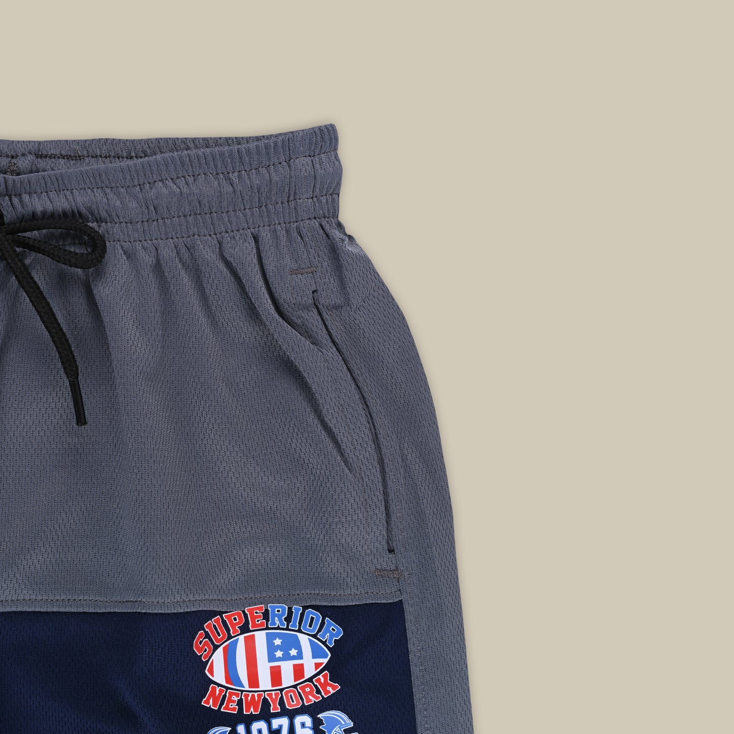 Boys Sporty Striped Printed Shorts