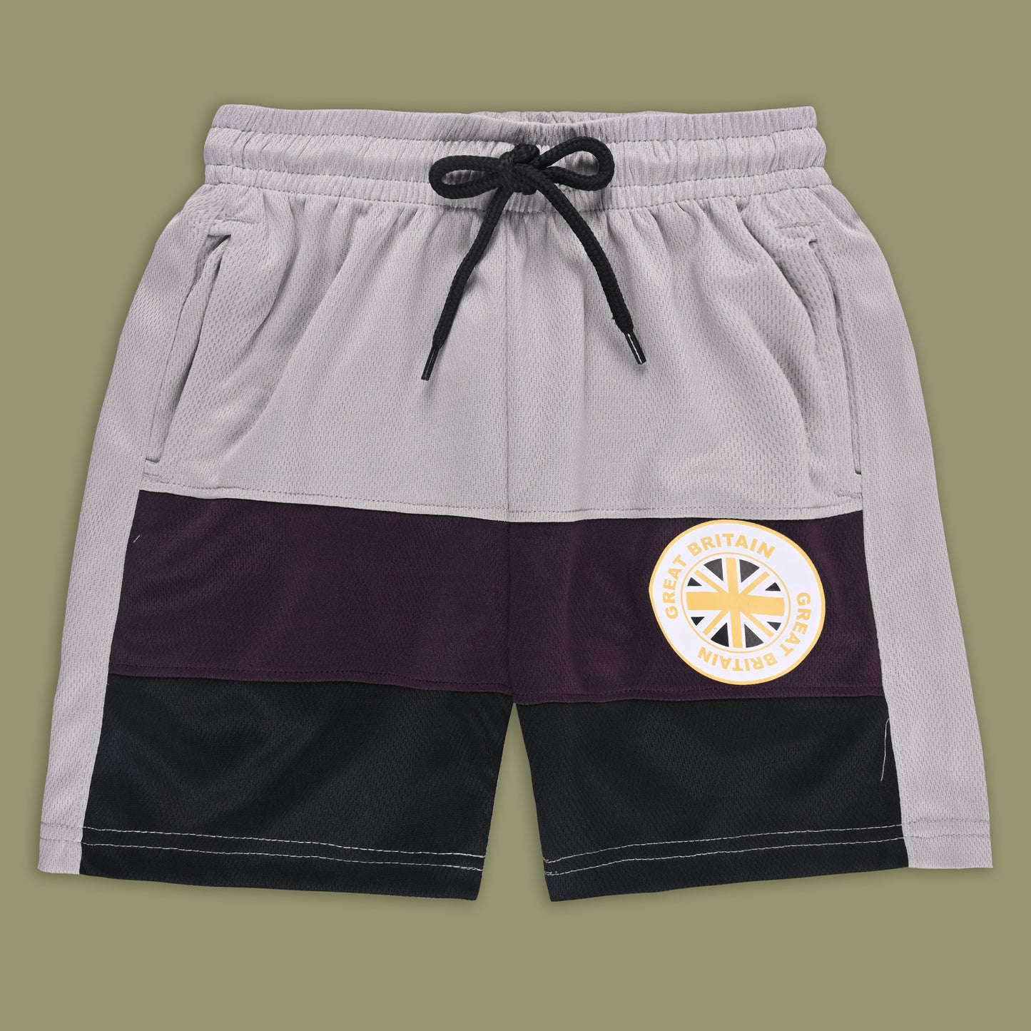 Boys Sporty Striped Printed Shorts