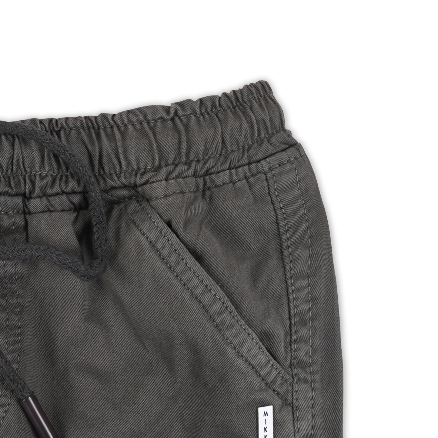 Boys Cotton Denim Cargo Shorts with Drawstring Waist