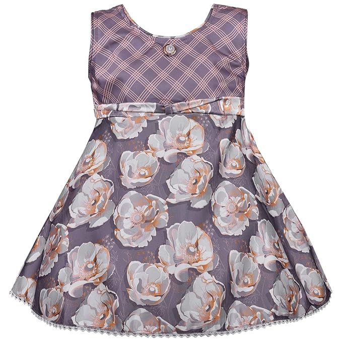 Girls Floral Print Full Sleeve Fit and Flare Frock Dress