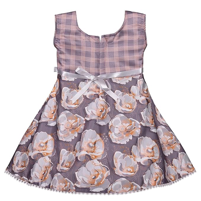 Girls Floral Print Full Sleeve Fit and Flare Frock Dress