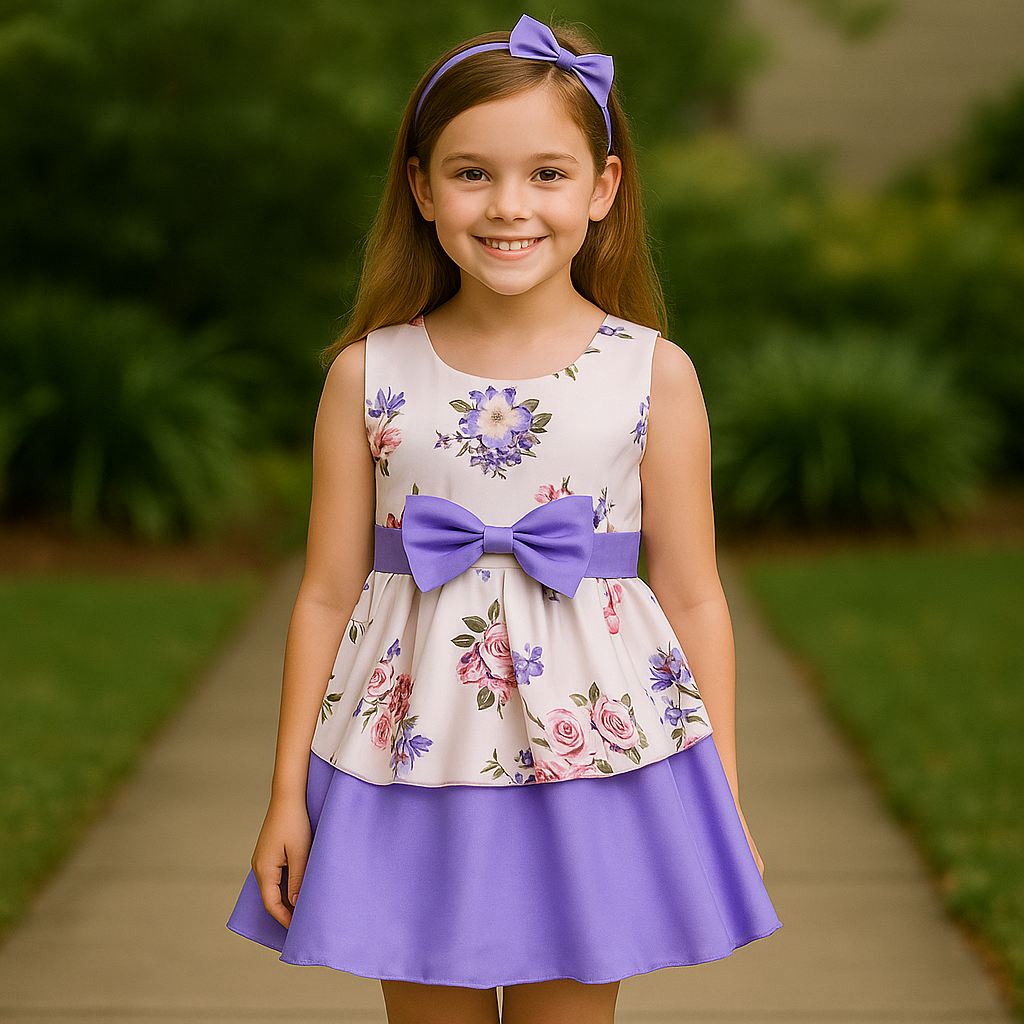 Wish Karo Baby Girls Cotton Frock Dress-(stn745pplnw)