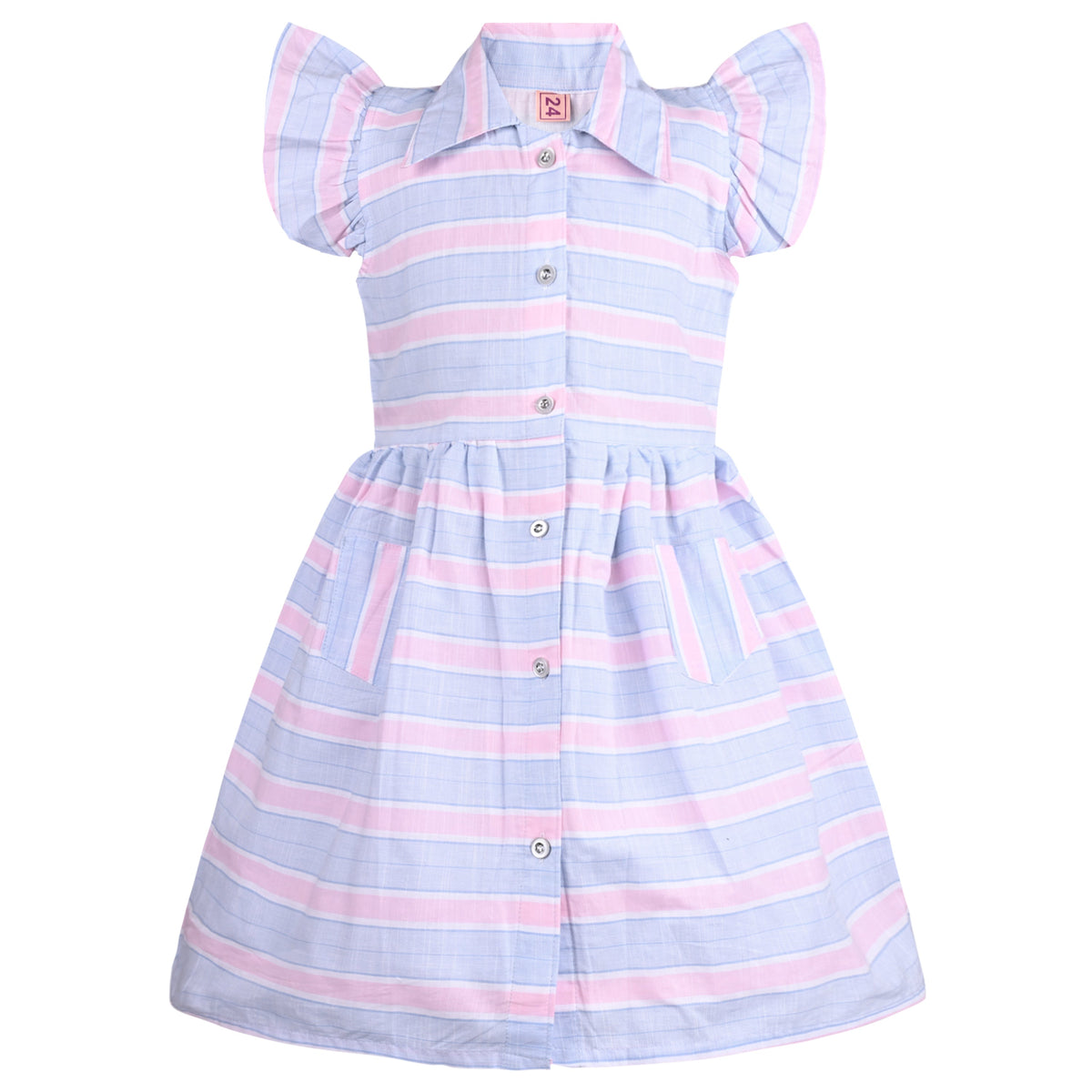Girls Checked Fit and Flare Frock Dress