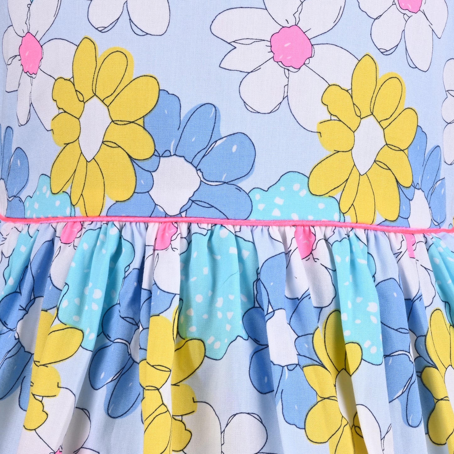 Girls Floral Print A-Line Frock Dress