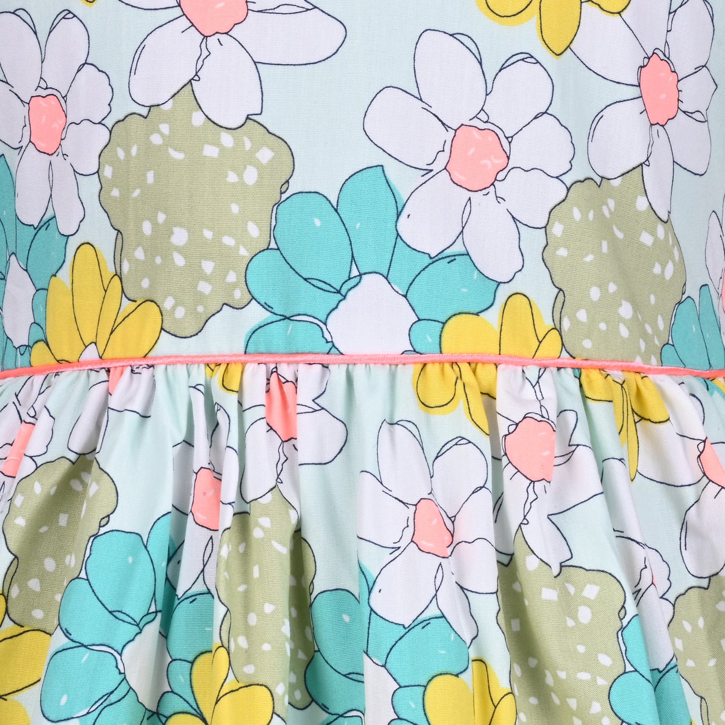 Girls Floral Print A-Line Frock Dress