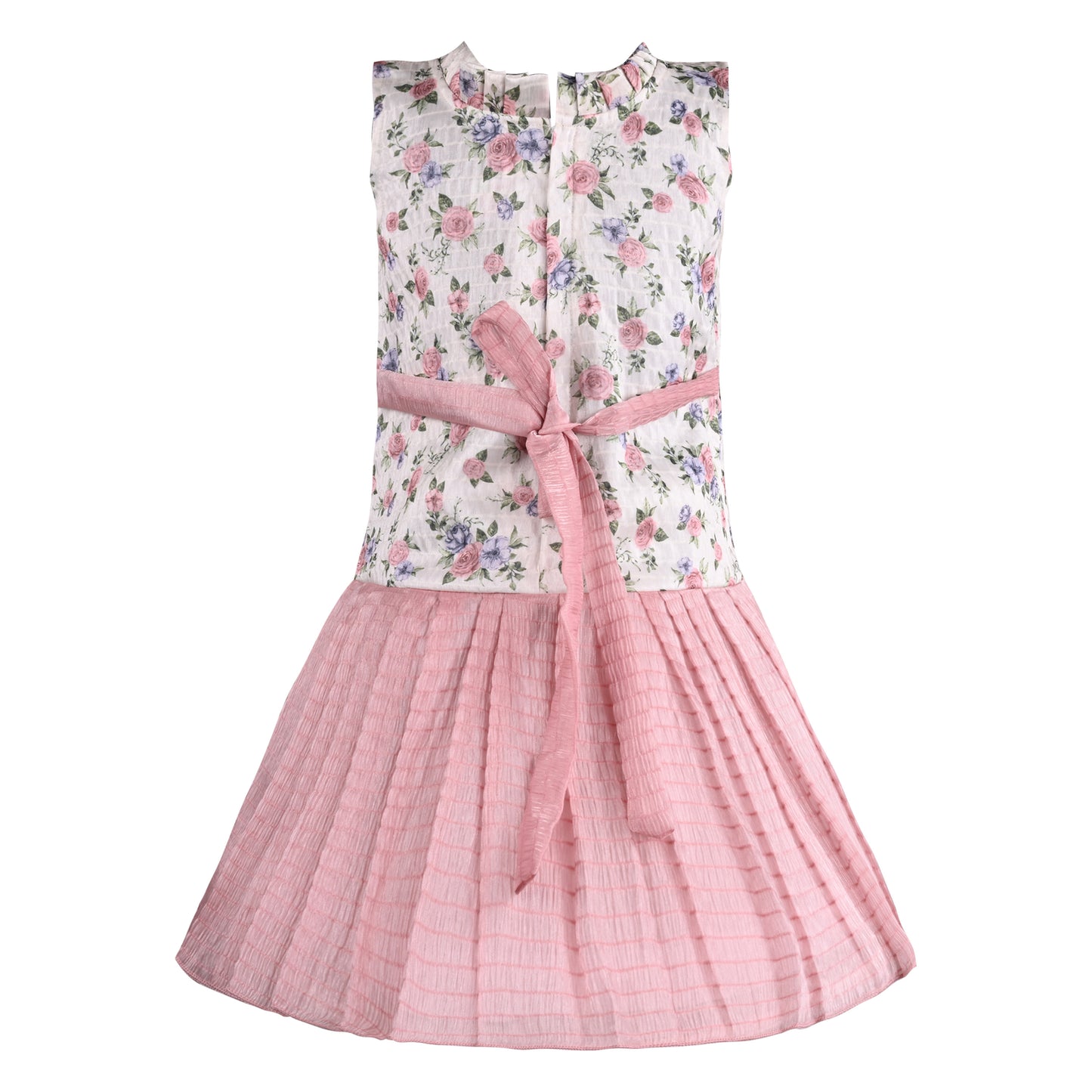 Girls Floral Print Fit and Flare Frock Dress