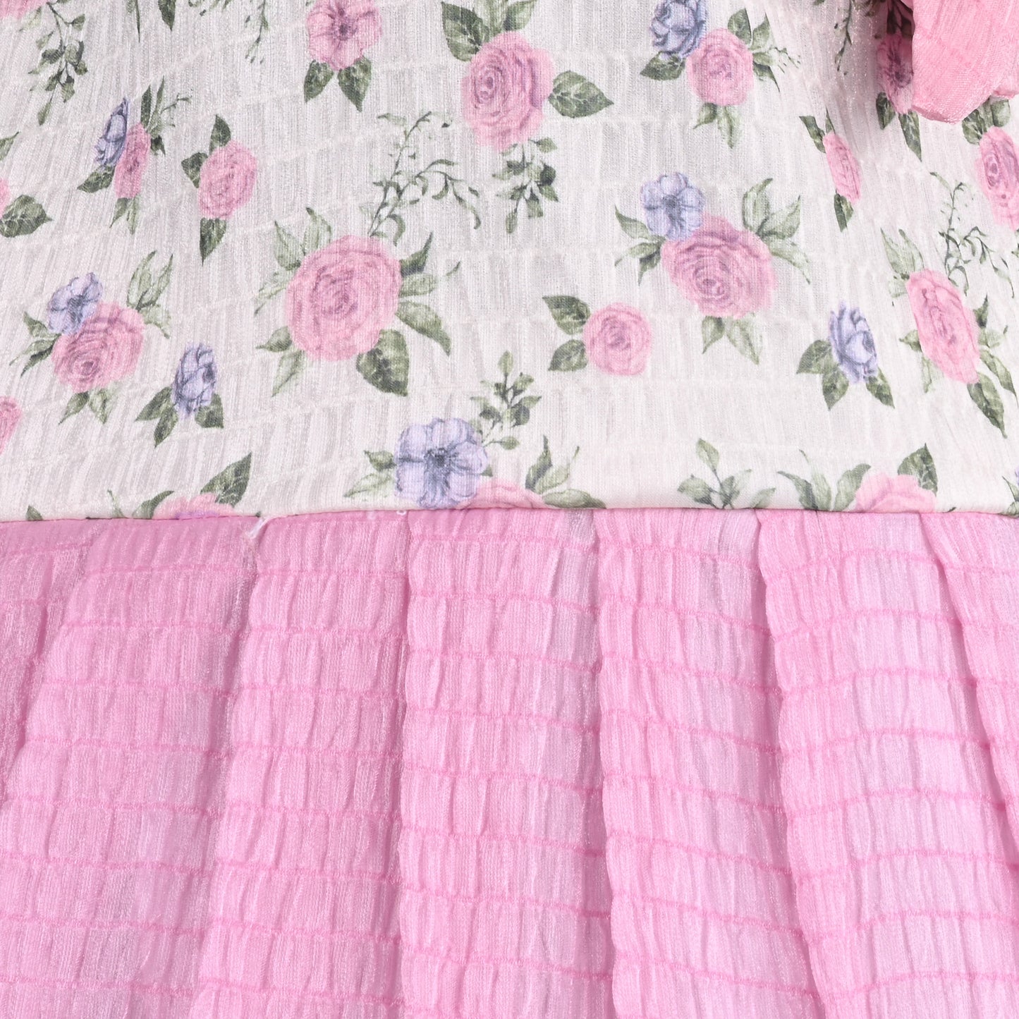 Girls Floral Print Fit and Flare Frock Dress