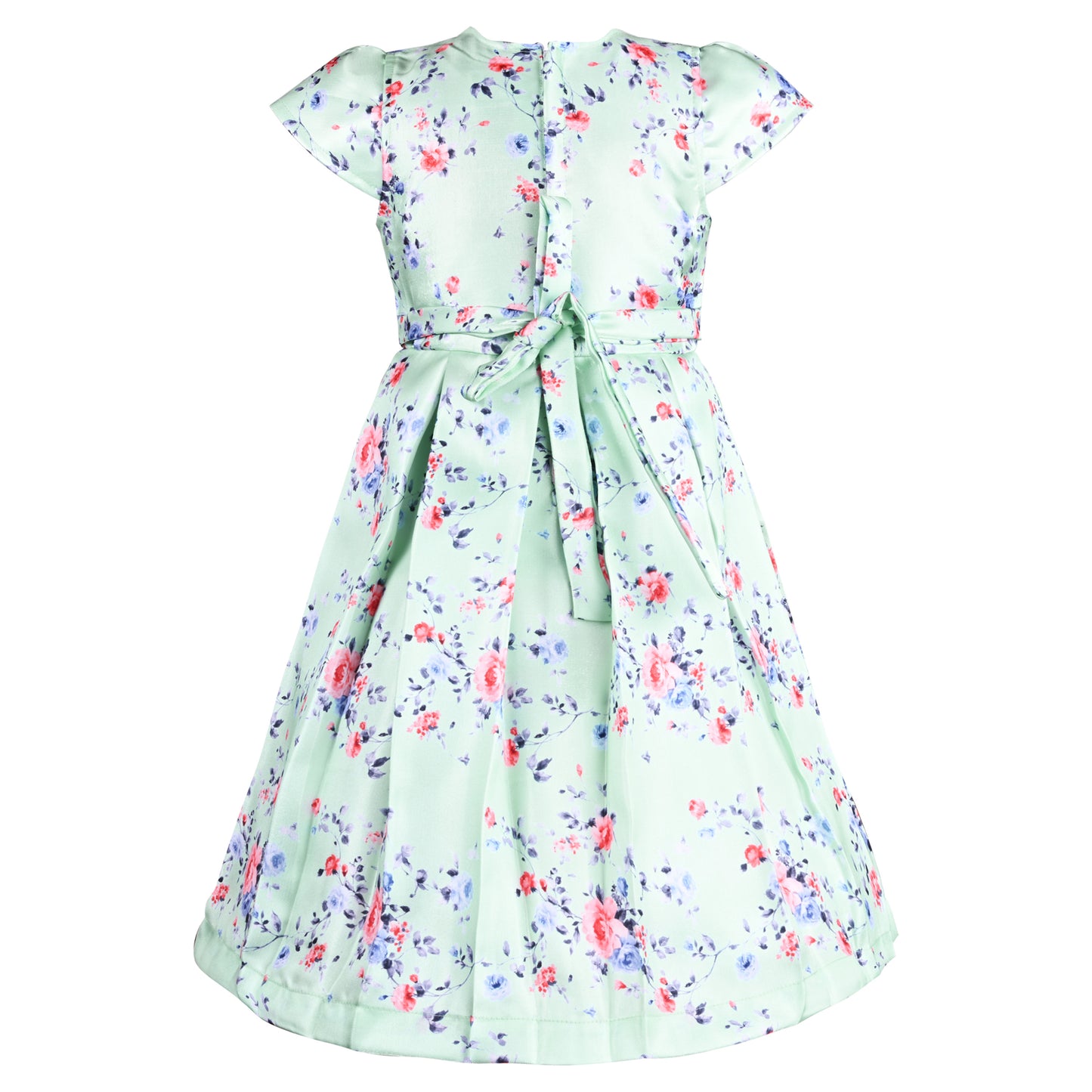 Girls Floral Print A-Line Frock Dress