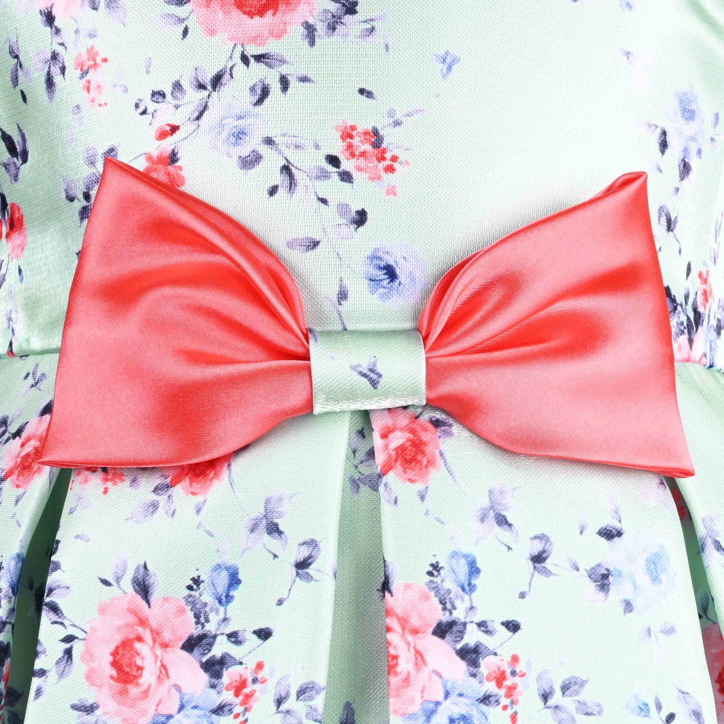 Girls Floral Print A-Line Frock Dress