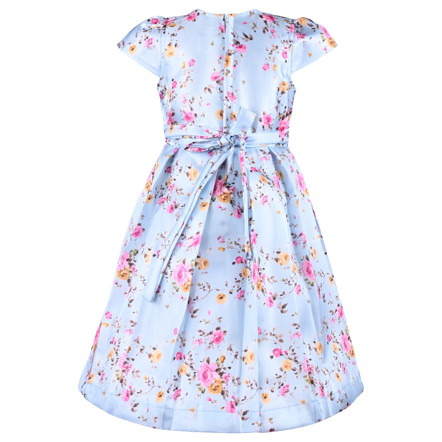 Girls Floral Print A-Line Frock Dress