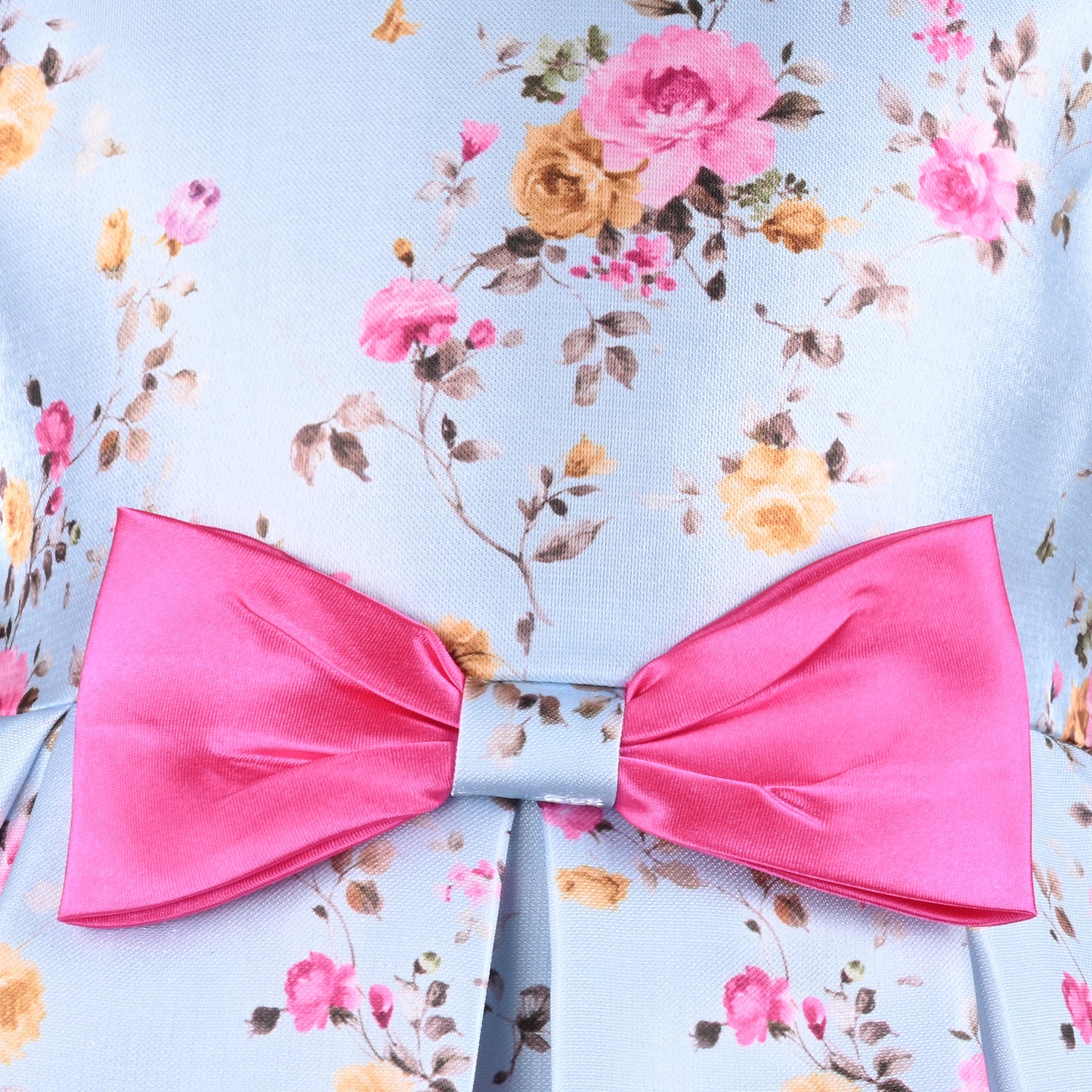 Girls Floral Print A-Line Frock Dress