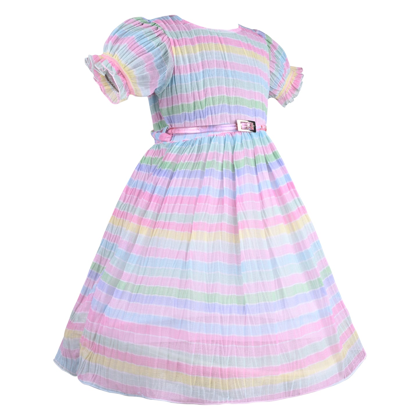 Girls Striped A-Line Frock Dress
