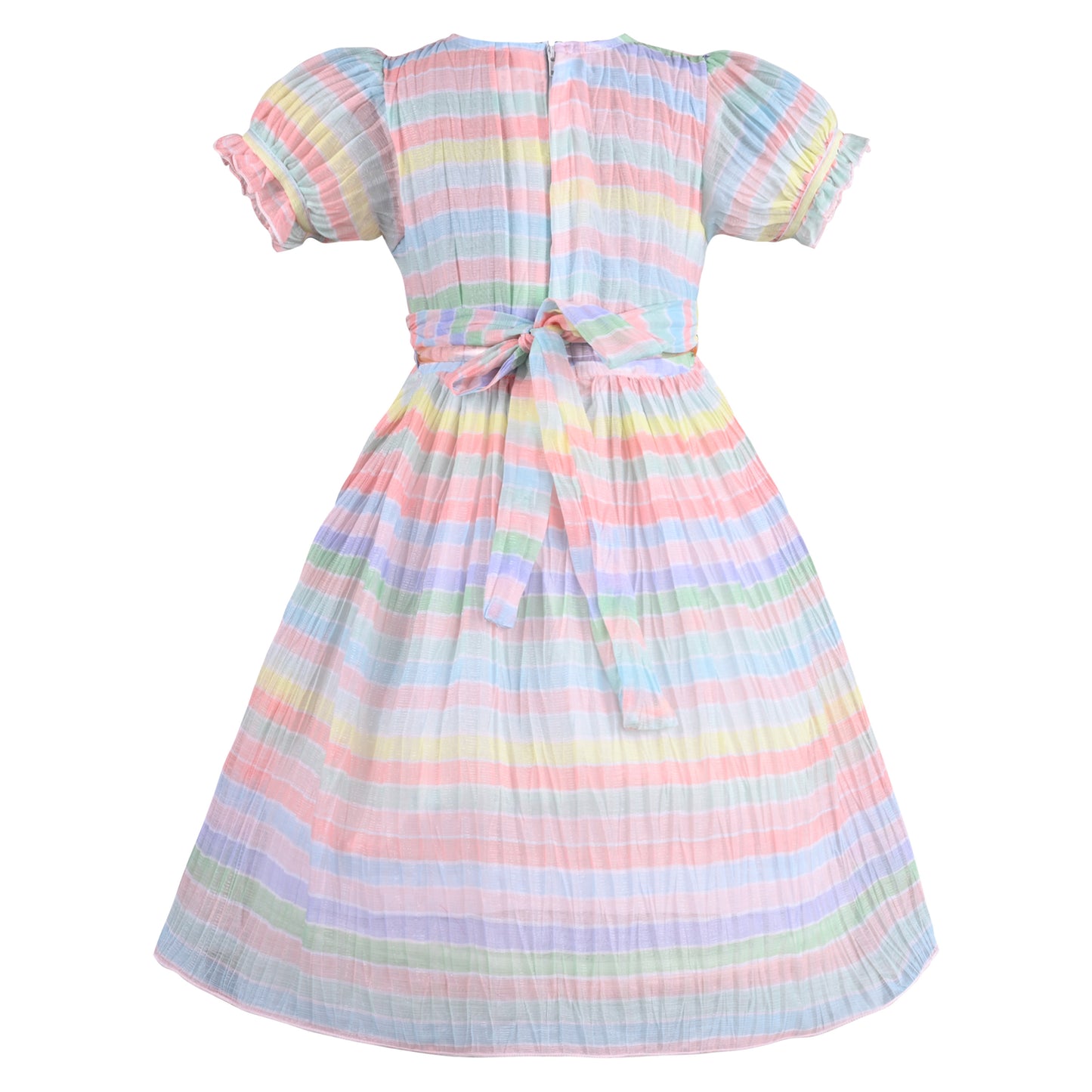 Girls Striped A-Line Frock Dress