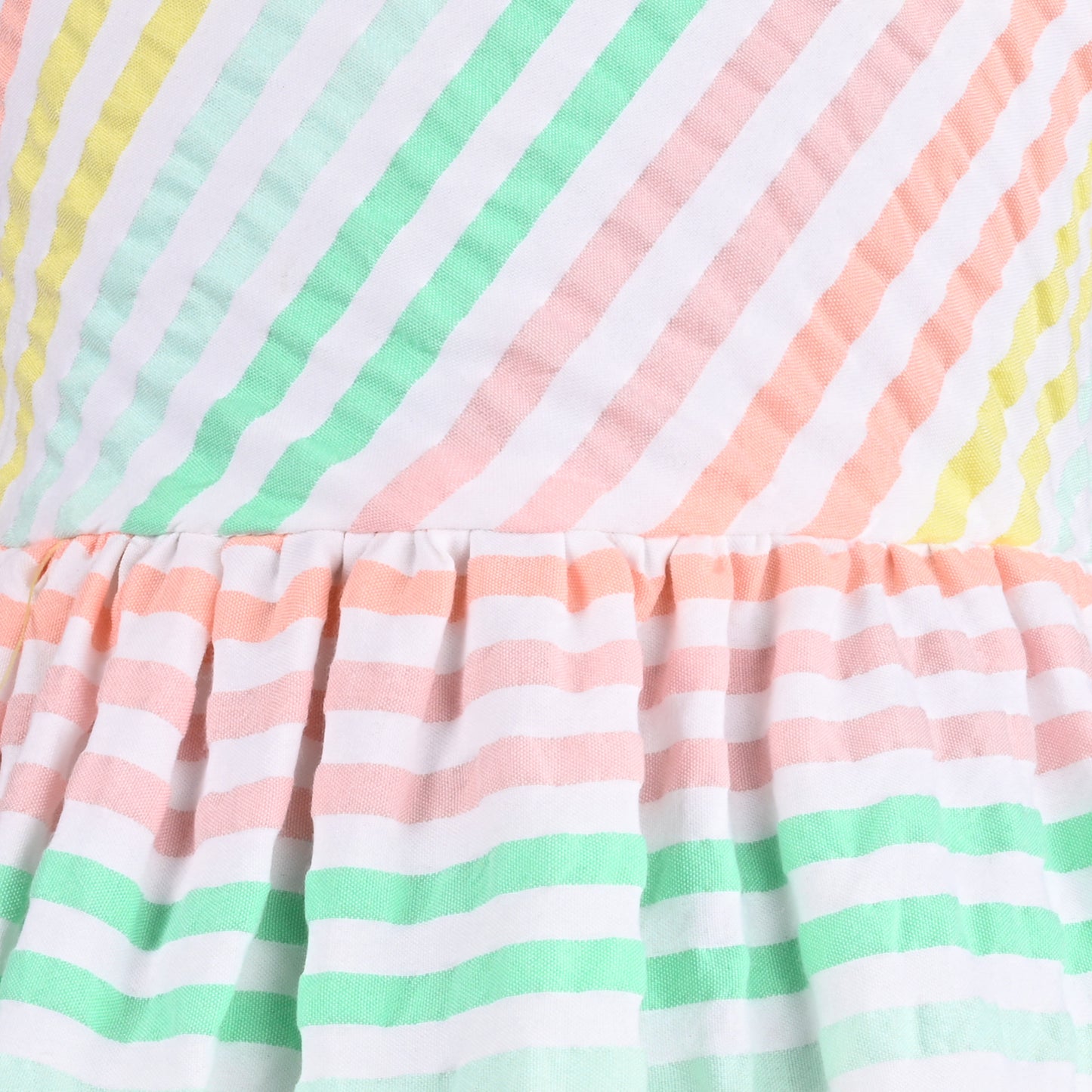 Girls Striped A-Line Frock Dress