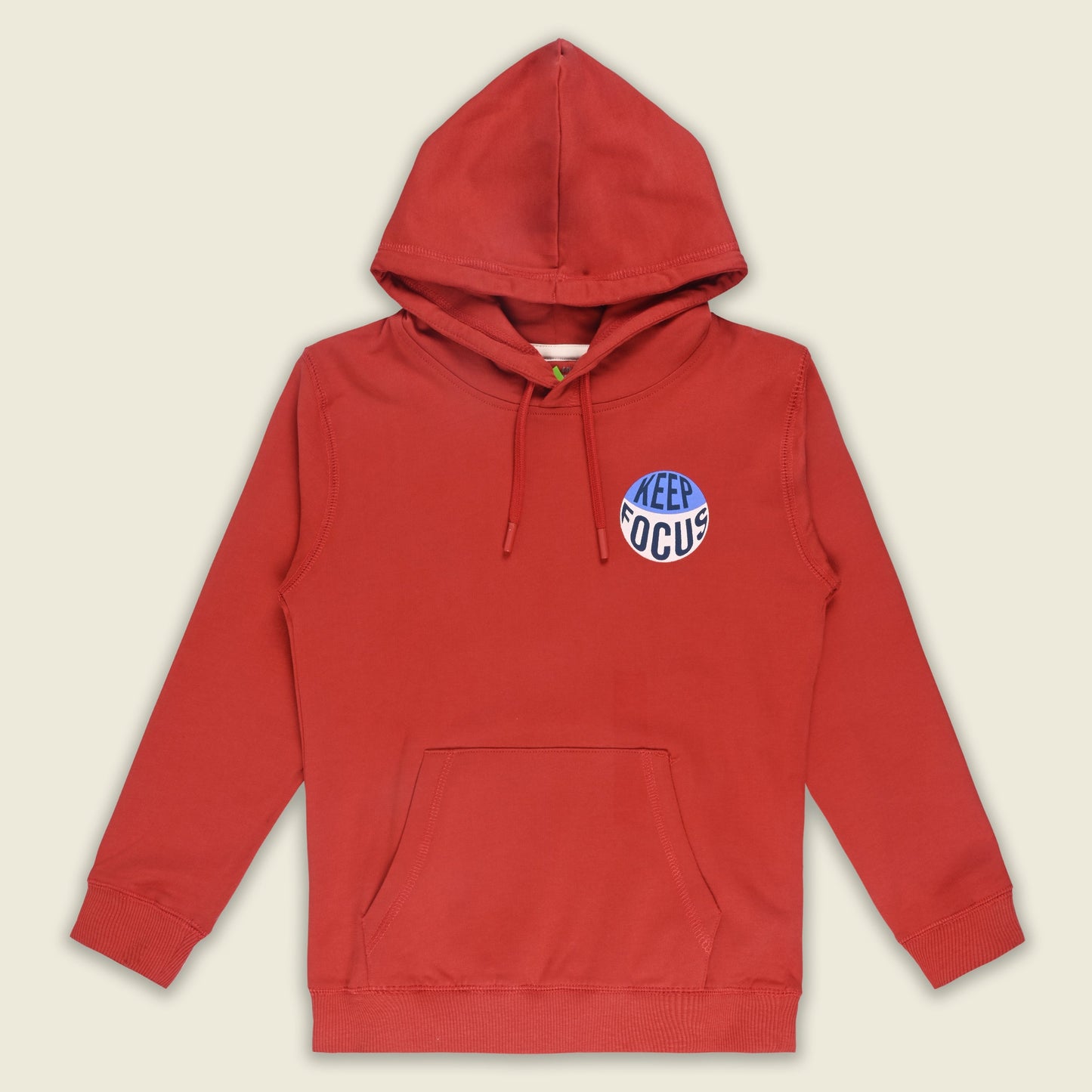 Boys Red Cotton Blend Printed Hoodie – Winter Casual Wear