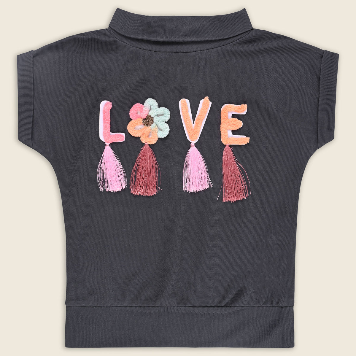 Buy Premium Baby Girls Cotton T-shirt with Love Embroidery Online
