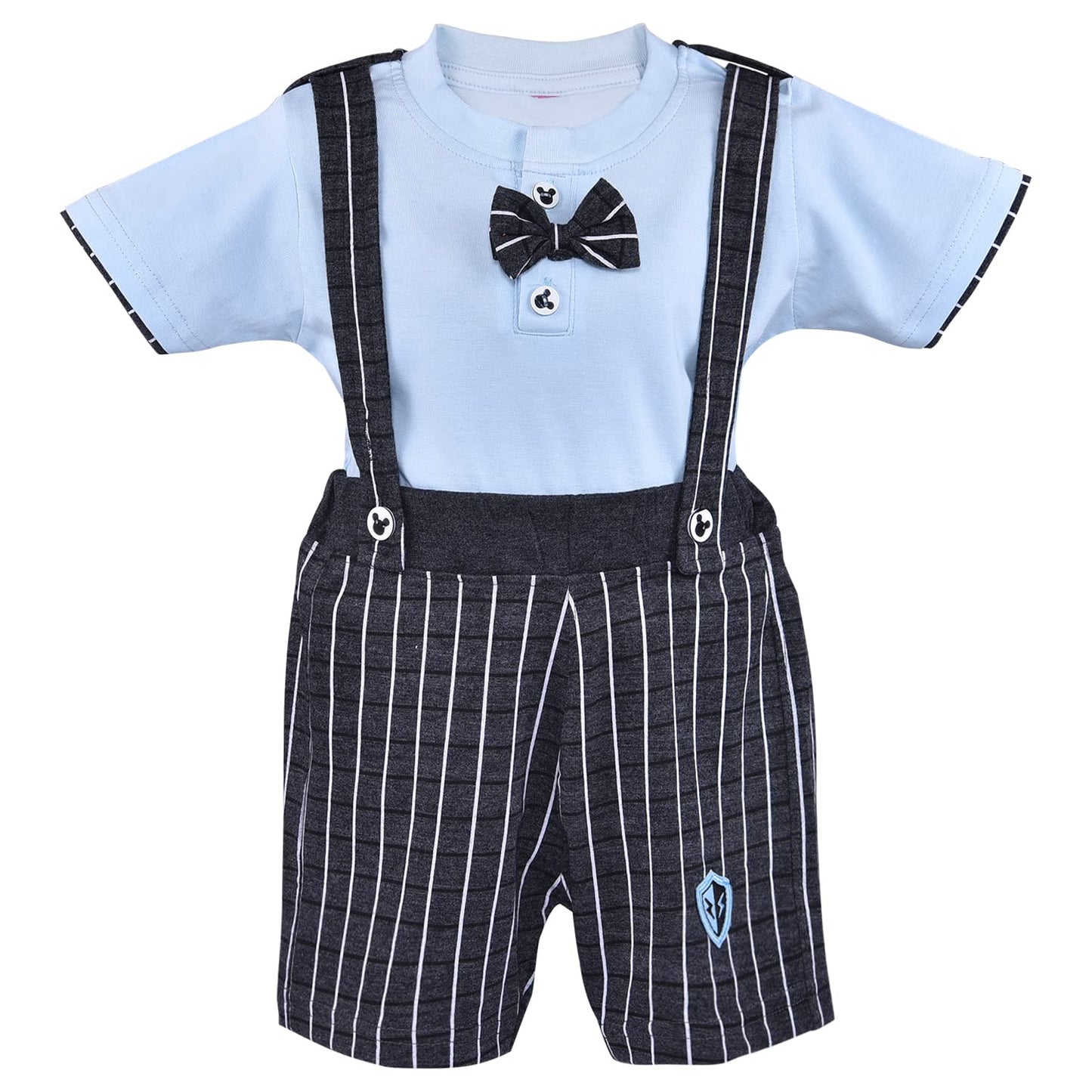 Wish Karo Baby Boys Dungaree Dress For Boys-(bt102blu)