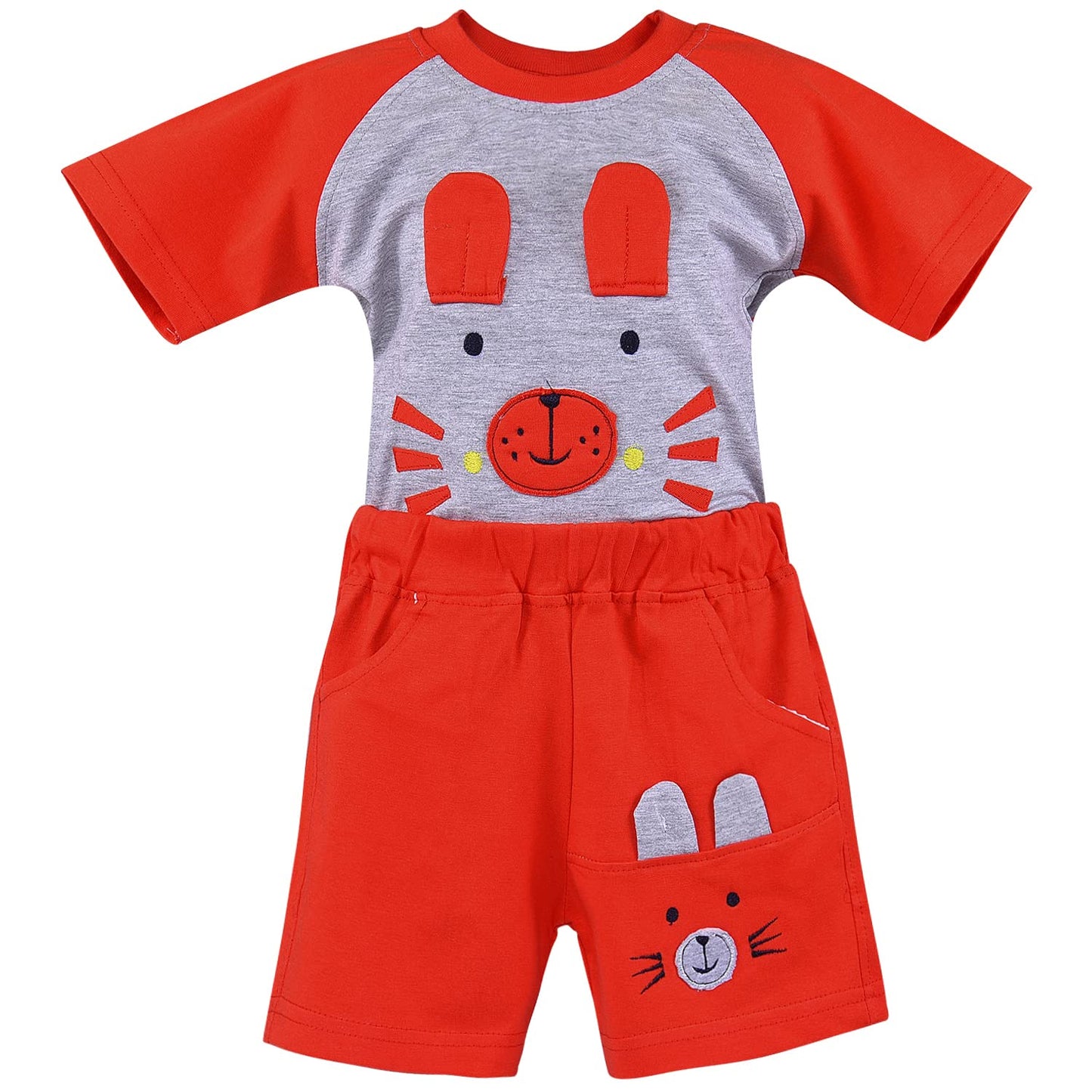 Wish Karo Baby Boys T-Shirt And Short For Boys-(bt105rd)