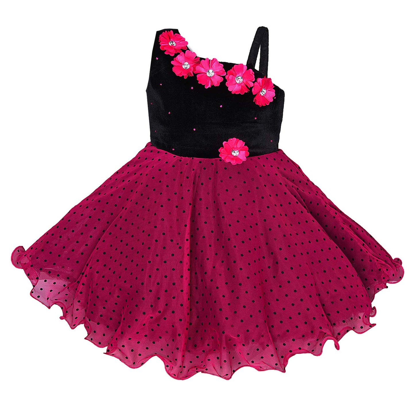 Wish Karo Baby Girls Frock Birthday Dress for Girls - Net - (bxa199pnk)