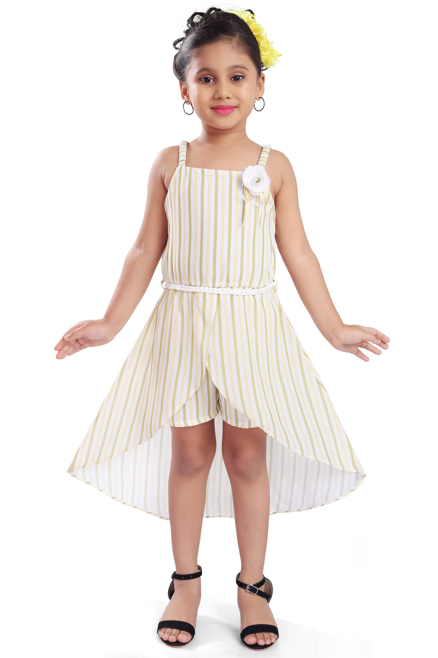 Wish Karo kids Partywear Dress Frock (fe2930ylw)