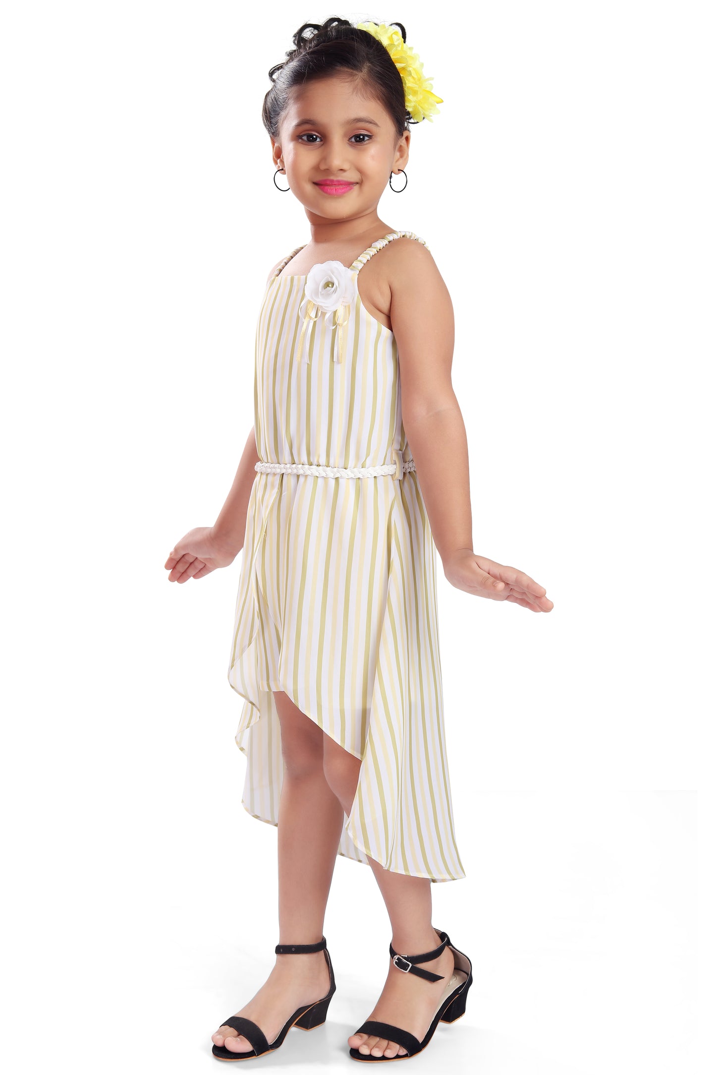 Wish Karo kids Partywear Dress Frock (fe2930ylw)