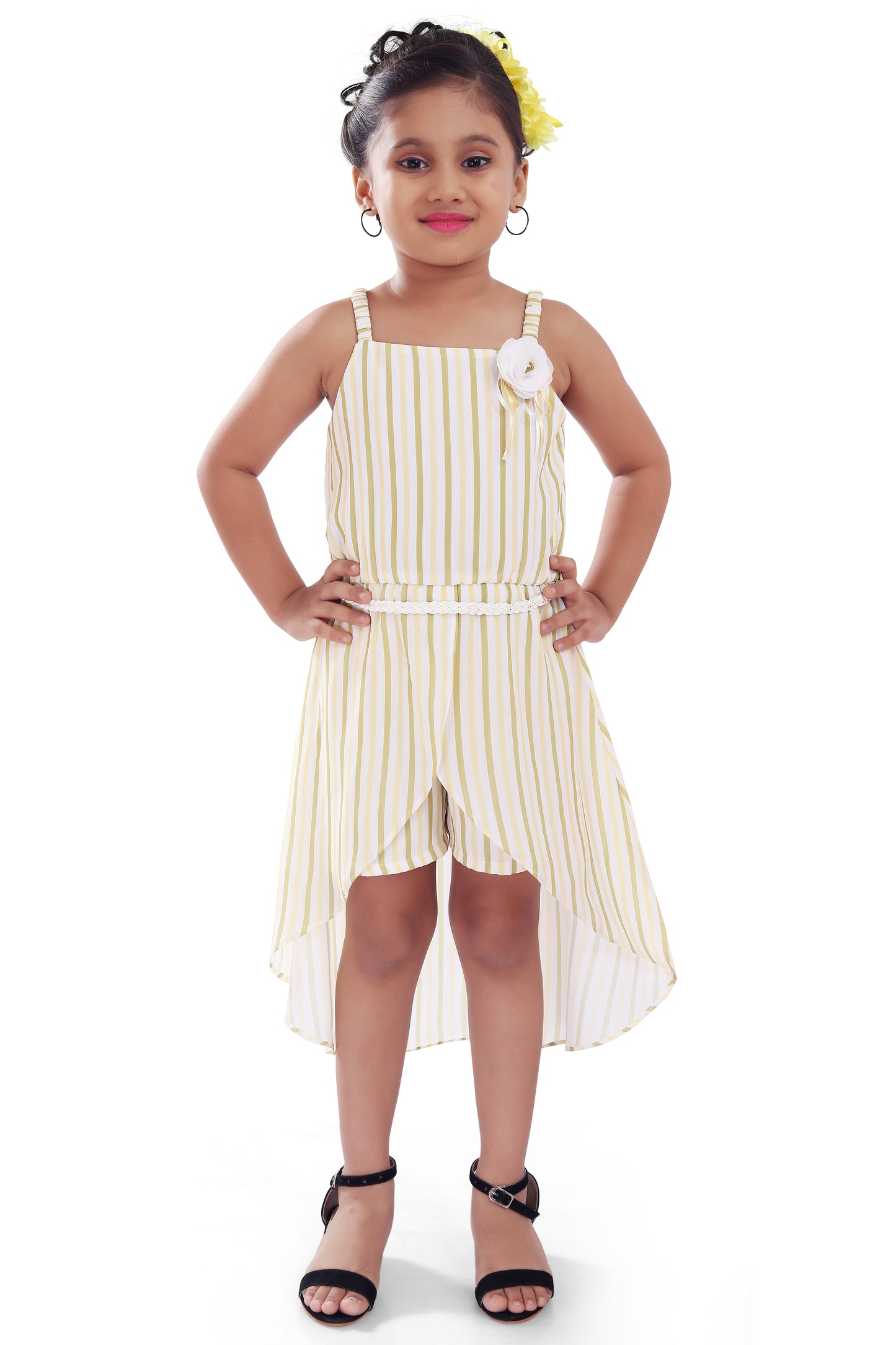 Wish Karo kids Partywear Dress Frock (fe2930ylw)