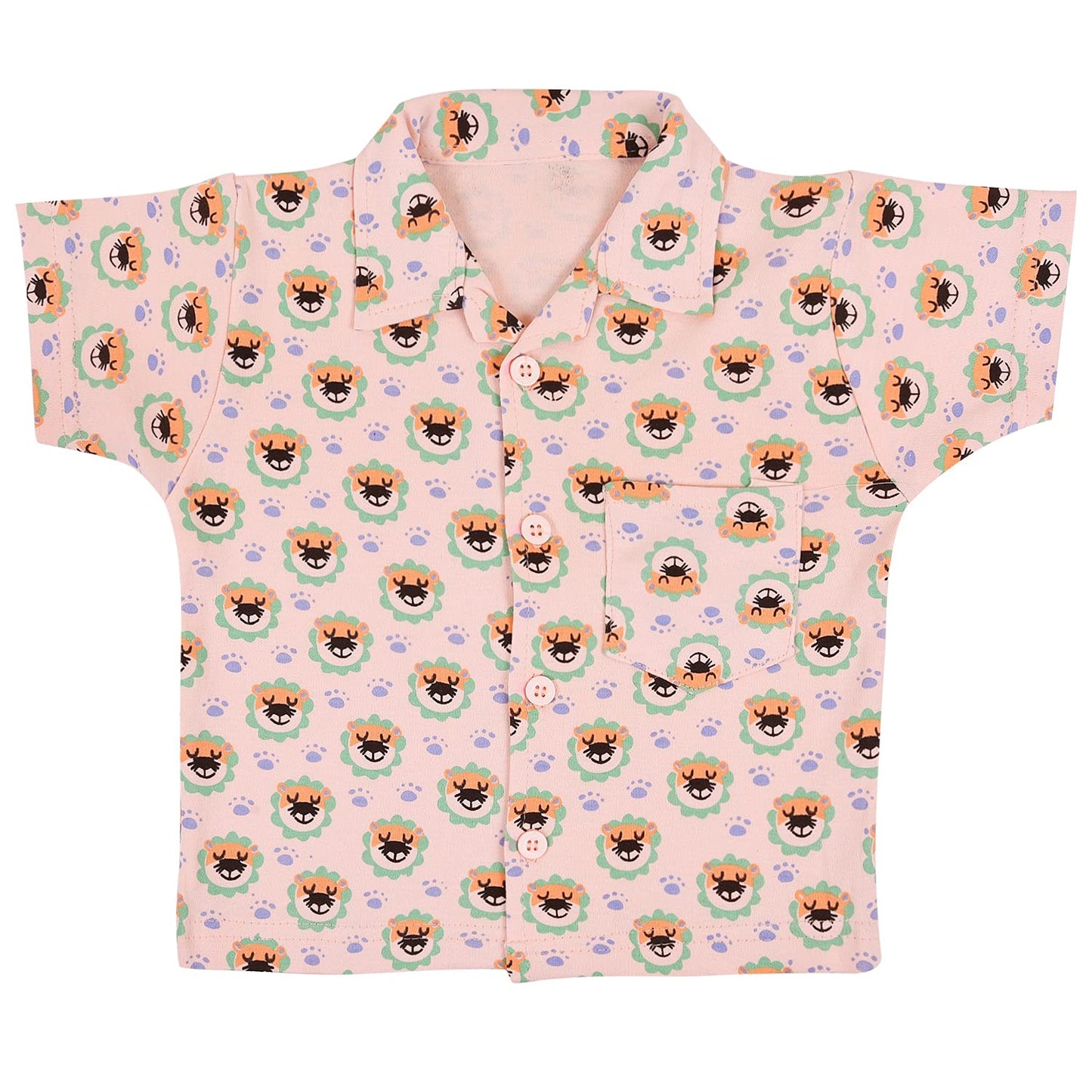 Unisex Printed Top and Bottom Pyjamas Night Dress