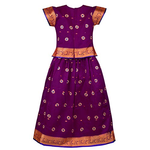 Girl's Traditional Art Silk Stitched Lehenga Choli for Girls-gc203vlt
