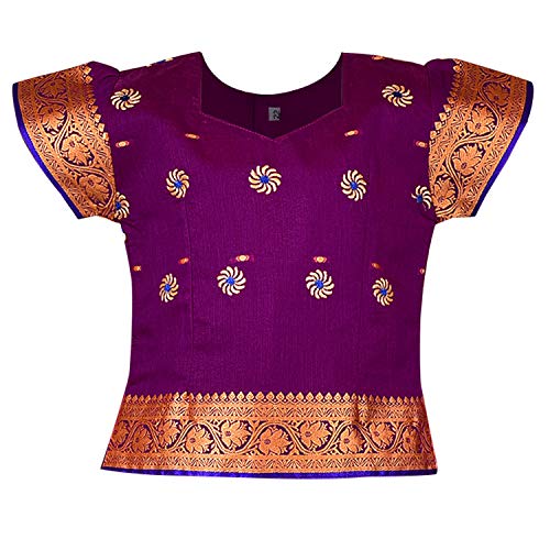 Girl's Traditional Art Silk Stitched Lehenga Choli for Girls-gc203vlt