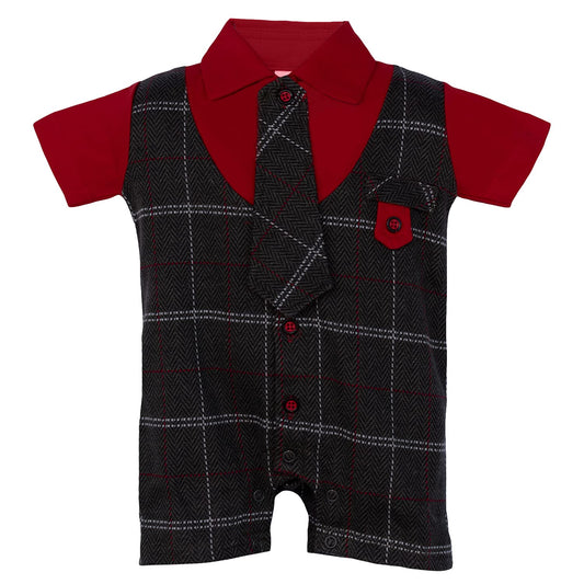 Boys Rompers With Tie