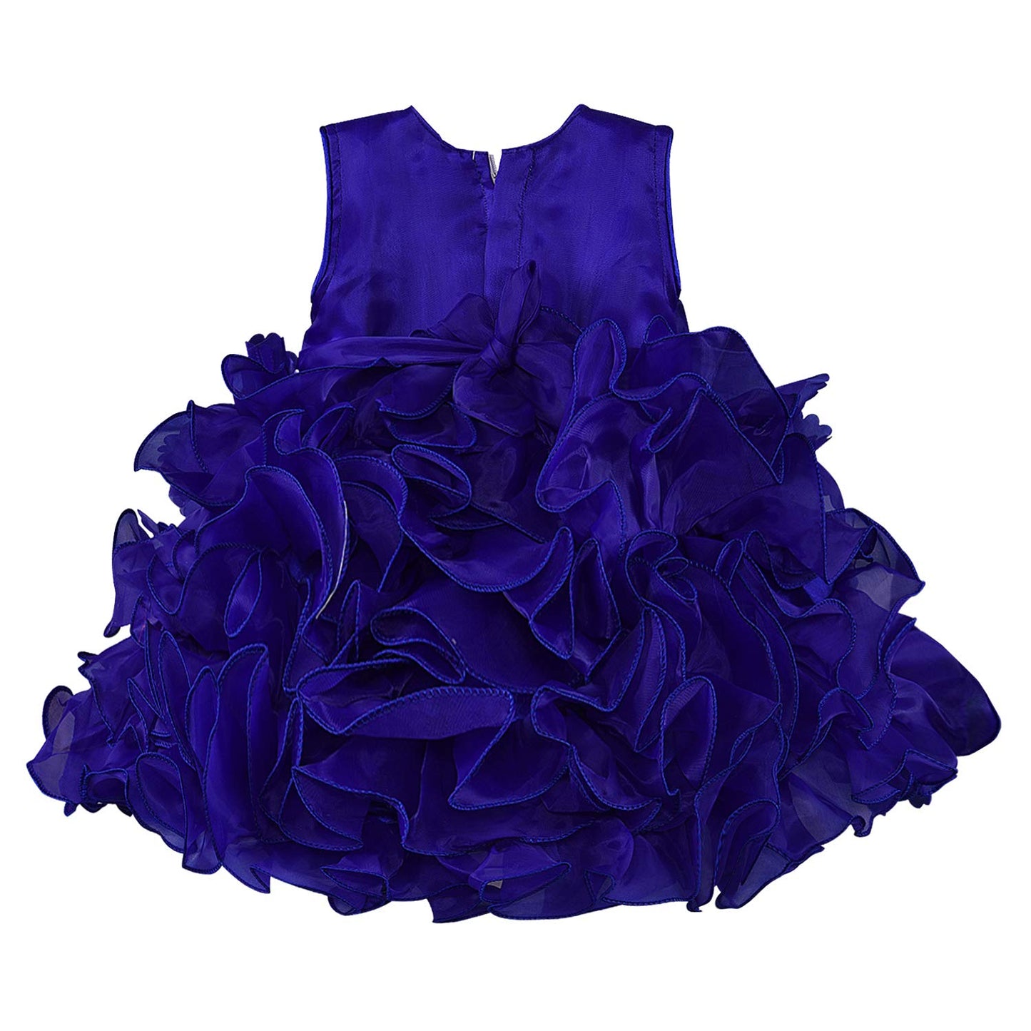 Baby Girls Frock Dress-fe2753blu - Wish Karo Party Wear - frocks Party Wear - baby dress