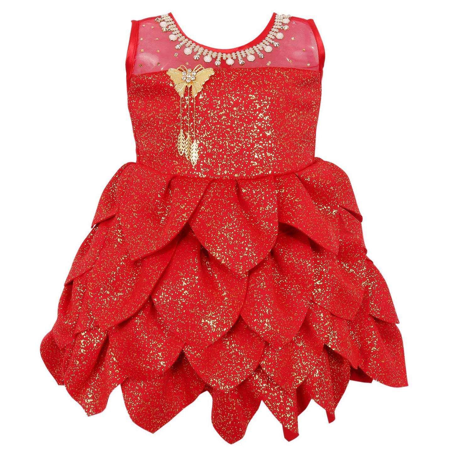 Baby Girls Party Wear Frock Dress Fe2441rd - Wish Karo Dresses