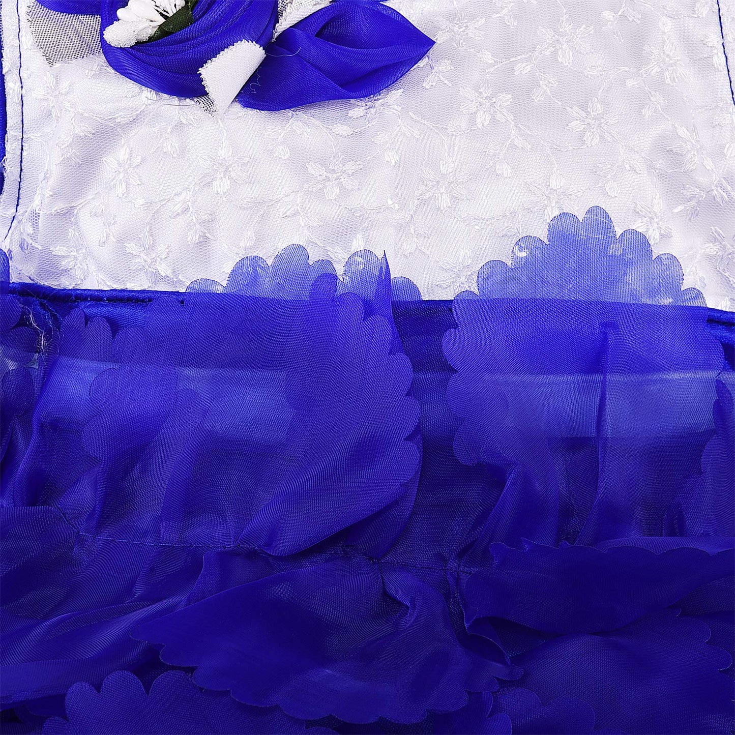 Baby Girls Frock Dress-fe2753blu - Wish Karo Party Wear - frocks Party Wear - baby dress