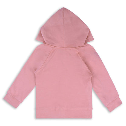 Wishkaro Unisex Cotton Applique Full Sleeve Hooded Sweatshirt-T303pnk
