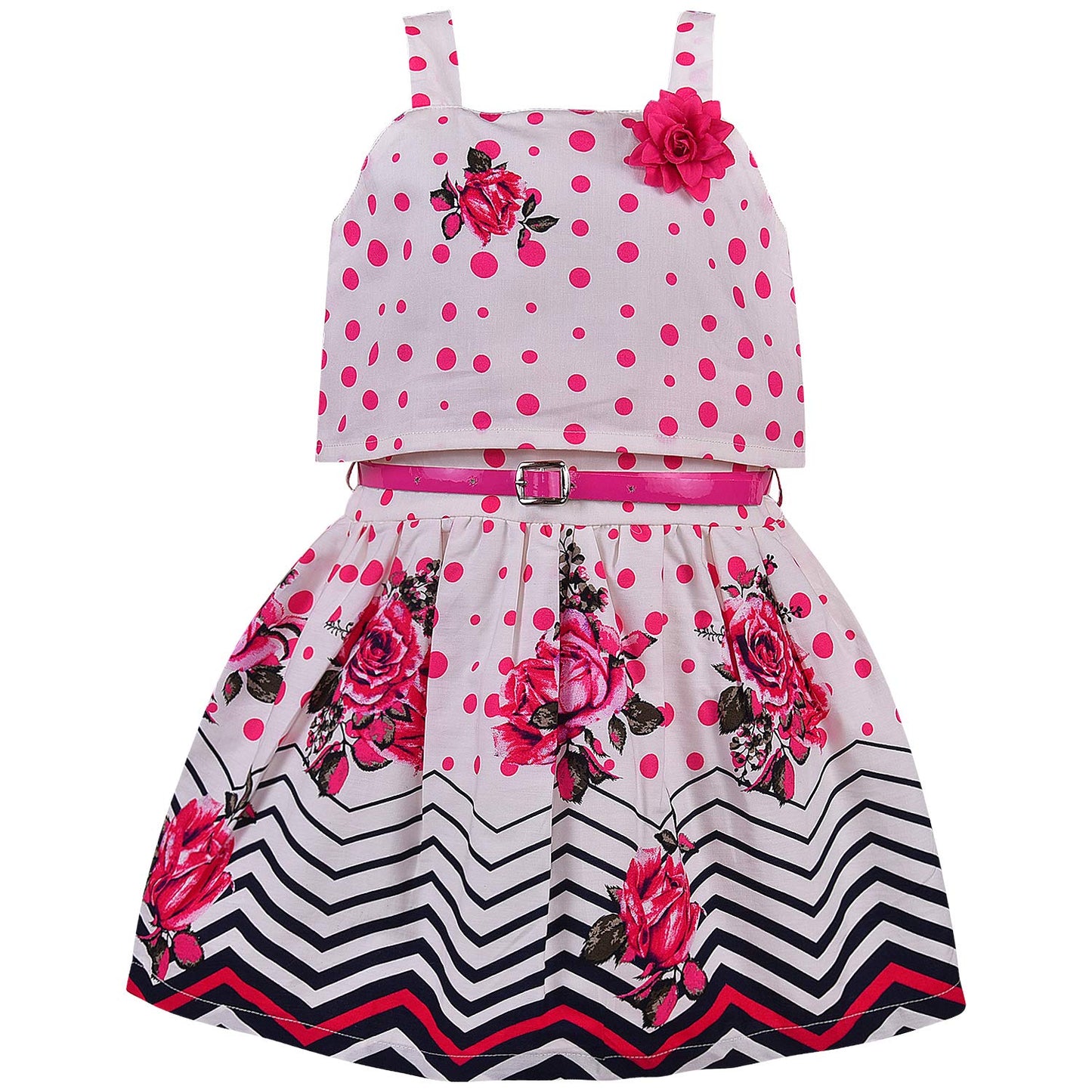Baby Girls Cotton Frock Dress for Girls-bxa259pnk - Wish Karo Party Wear - frocks Party Wear - baby dress