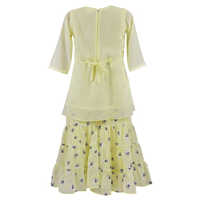 Wish Karo Baby Girls Top and Palazzo Dress for Girls-(csl304y)
