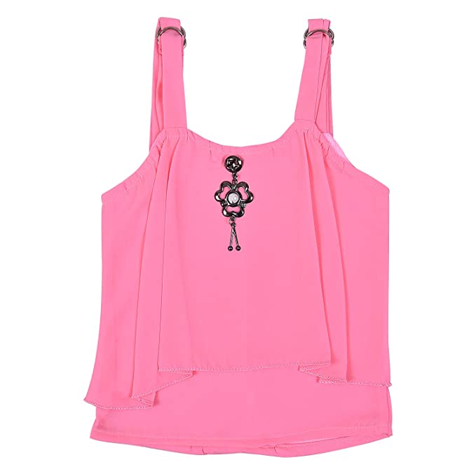 Wish Karo Baby Girls Top and Short Dress For Girls-(csl313pnk)