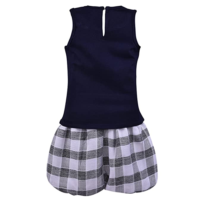 Wish Karo Baby Girls Top and Shorts Dress For Girls-(csl319blk)