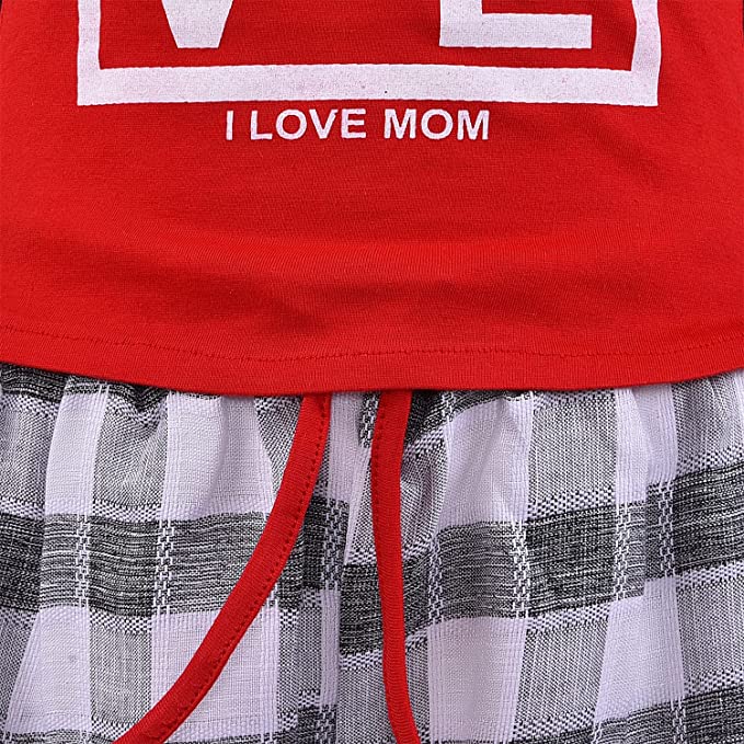 Girls Printed Tank Top and Checkered Bloomers Set